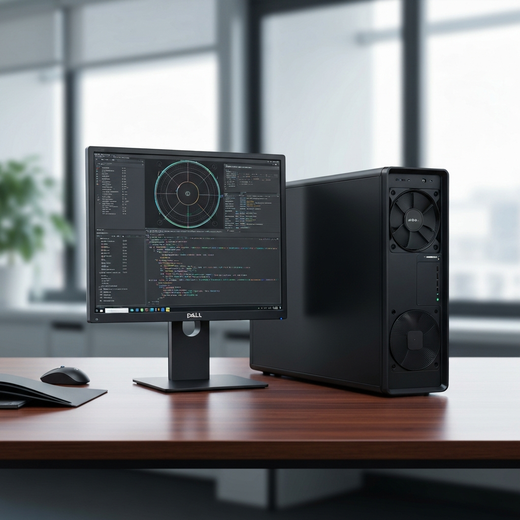 Desktop workstation in an office